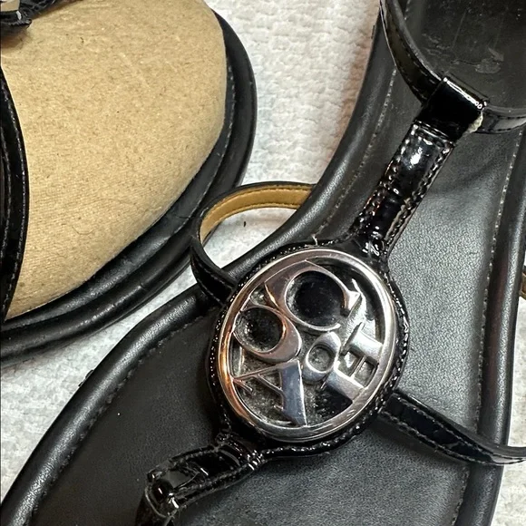 Coach Black Sandals with Silver Accent COACH - Picture 11 of 16